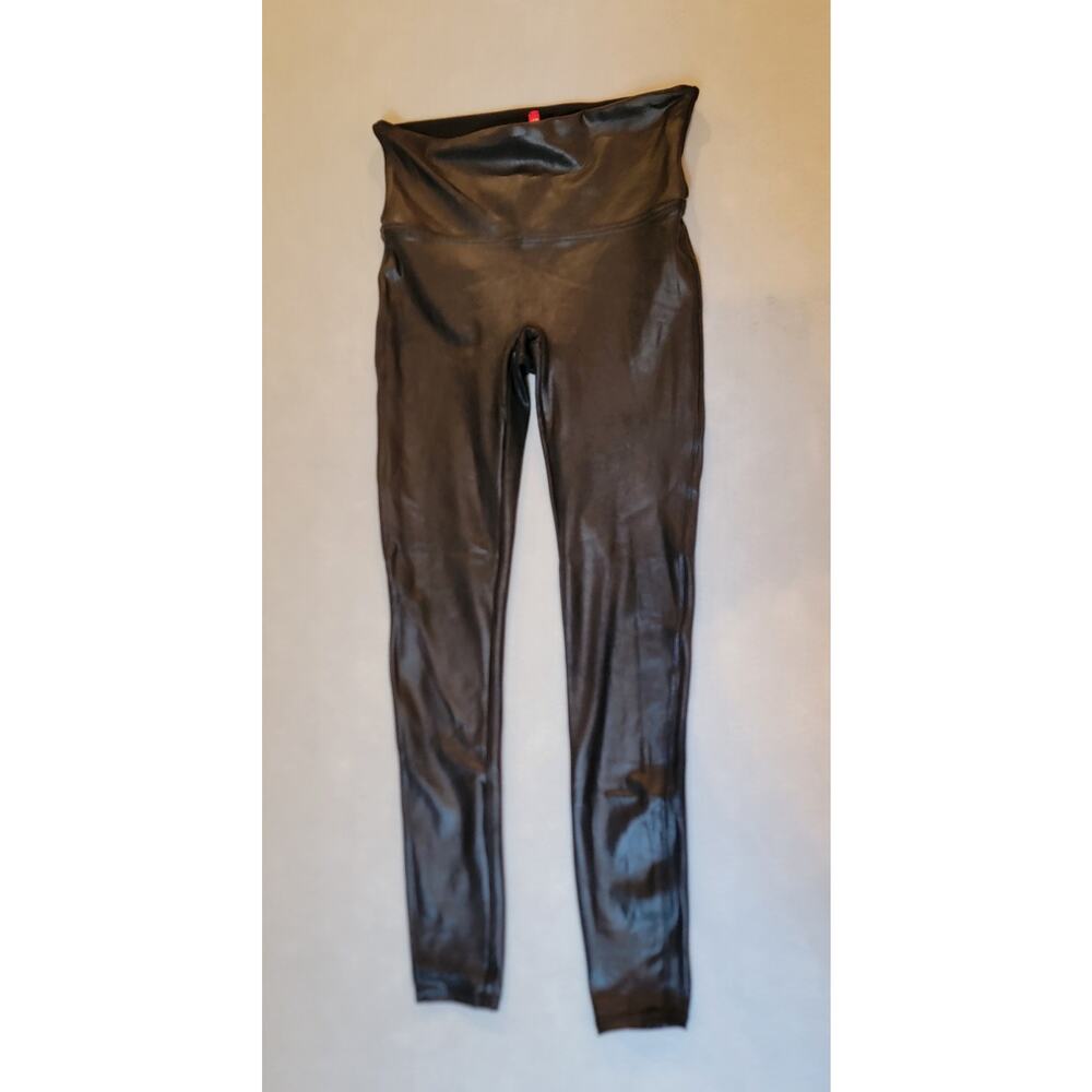 Spanx Faux Leather Leggings - Black - Size Medium - Essential High Rise